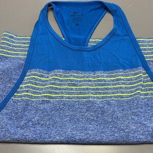 Nike Dri-FIT Blue and Lime Tank Top